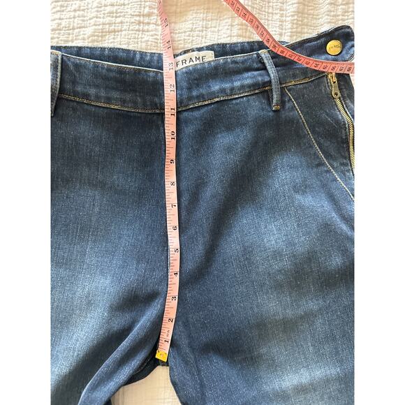 FRAME Flounce Side Zip Jeans Size 32 Delavan Wash - Picture 7 of 9